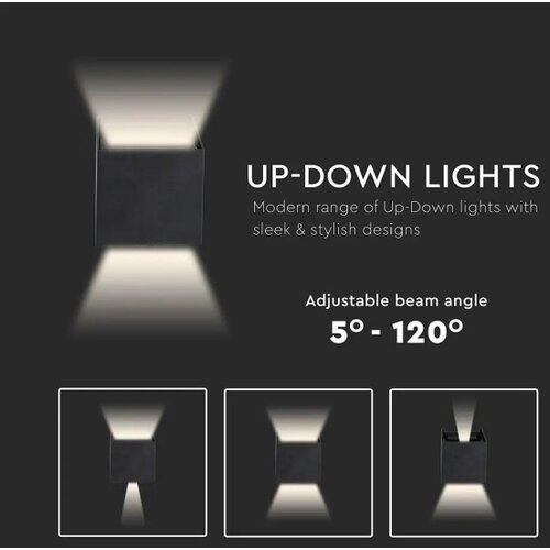  LED spolja&amp;scaron;nje zidno svetlo LED/5W/230V 4000K IP65 crna Slike