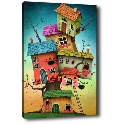 Tablo Center slika Tree Houses, 40 x 60 cm Slike