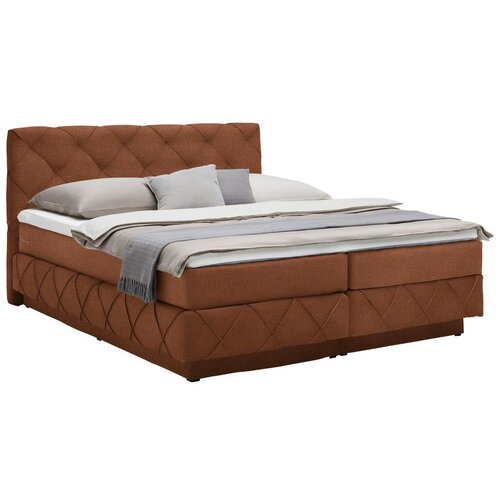 Premium Living Postelja Boxspring Cordoba, Opečnato Rjava, 180x200 Slike