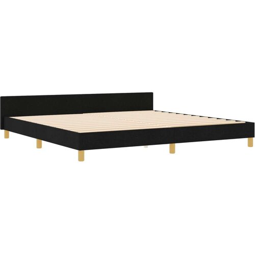 VidaXL Crni Krevet 200x200 cm od Tkanine Slike
