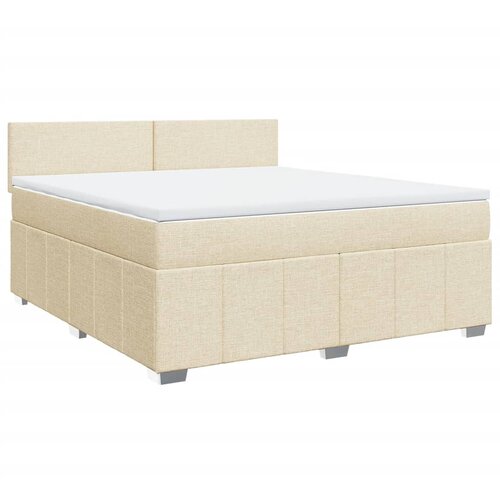 Maison Chic Box spring postelja - Vzmetna postelja z vzmetnico krem 180x200 cm blago SL5408, (21886826) Cene