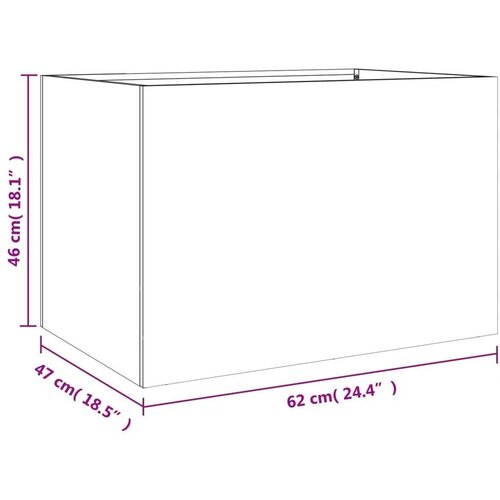 VidaXL Sadilica crna 62 x 47 x 46 cm od hladno valjanog čelika Slike