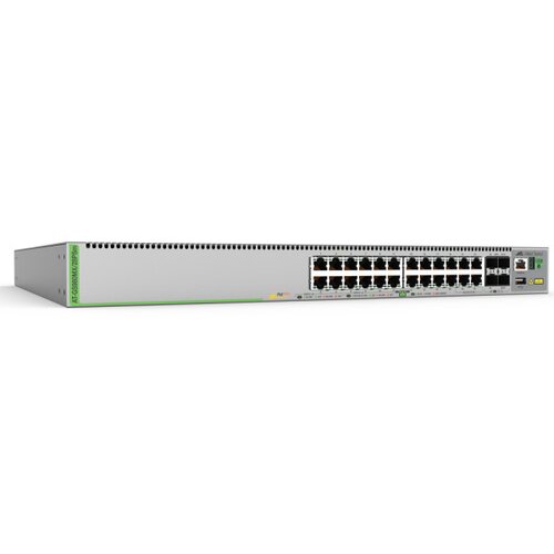 Allied Telesis ALLIED L3 Stackable Switch 20x 10/100/1000-T PoE+ 4x 100M/1G/2.5G/5G-T PoE+ 4x SFP+ Ports single fixed PSU EU Power Cord Slike