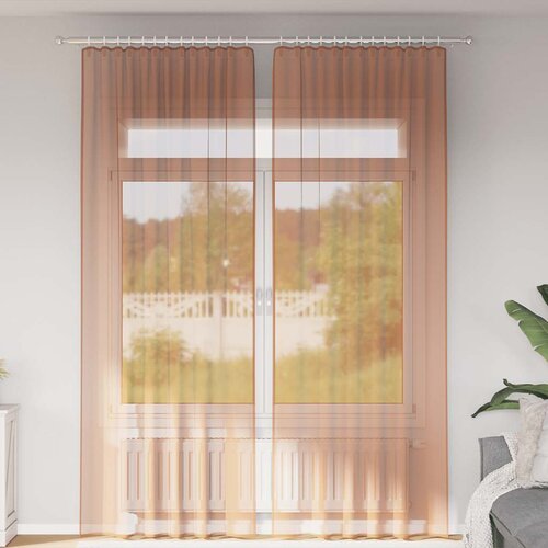 Furnova Voile zavese z zankami 2 kosa Terakota 140x260 cm, (21917630) Cene