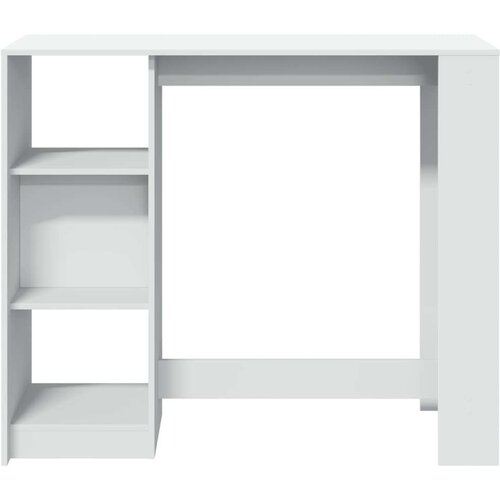 VidaXL Barski stol s policom bijeli 124x46x103,5 cm konstruirano drvo Slike