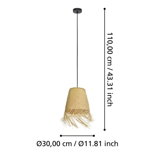 Eglo 43871 - visilica na sajli aycliffe 1xE27/40W/230V Slike