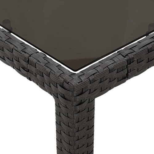  5-dijelni vrtni blagovaonski set s jastucima od poliratana crni Crna 150 cm table length Slike