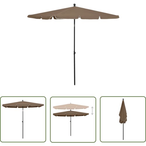  The Living Store Vrtni senčnik 210x140 cm taupe - Vrtni Senčnik, (21743038) Slike