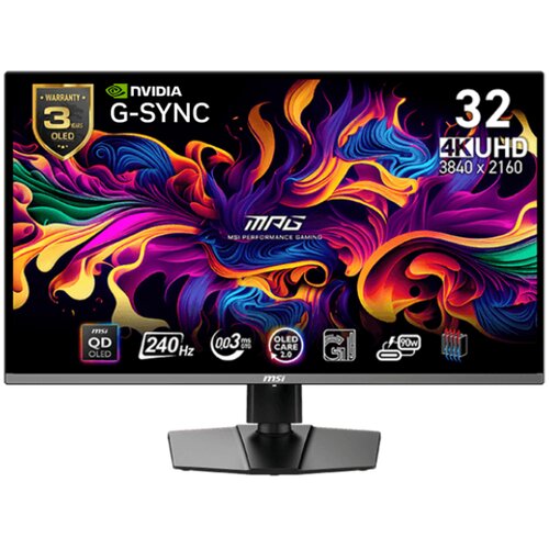 MSI MPG 321URXDE QD-OLED ekran za igranje Energetska učinkovitost 2021 G (A - G) 80 cm (31.5 palac) 3840 x 2160 piksel 1 Cene