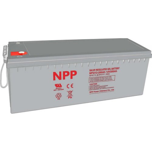 NPP NPG12V-200Ah GEL Baterija za UPS C20=200AH T16 522x238x218x222 Slike