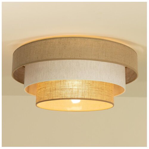  plafonska svetiljka wenta 1xE27/60W/230V prečnik 50 cm juta/krem Cene