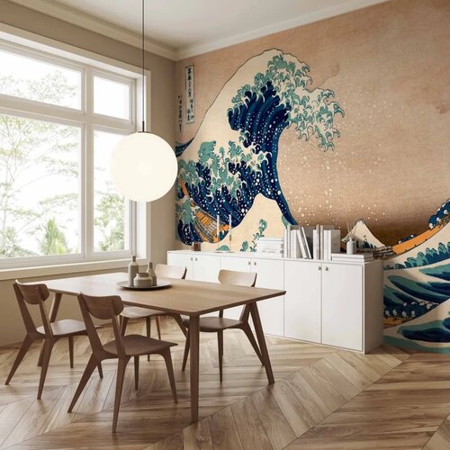 Foto tapeta - Hokusai: The Great Wave off Kanagawa (Reproduction) 500x350 Vodootporna Slike