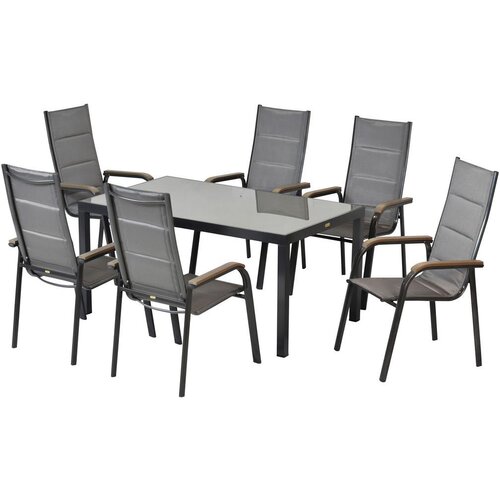 Gardenson Vrtni Set Trivero, 7-Delni, Rjava, Steklo Cene