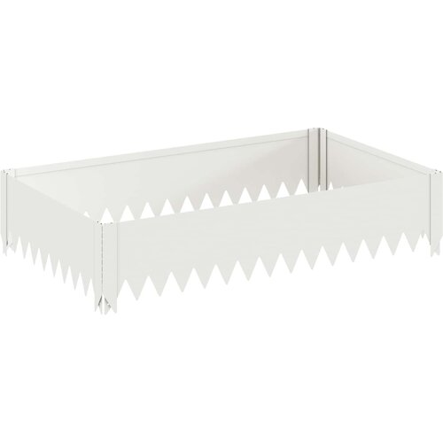  Ograda oko Travnjaka 100 x 60 x 20 cm Čelik Bijela Slike