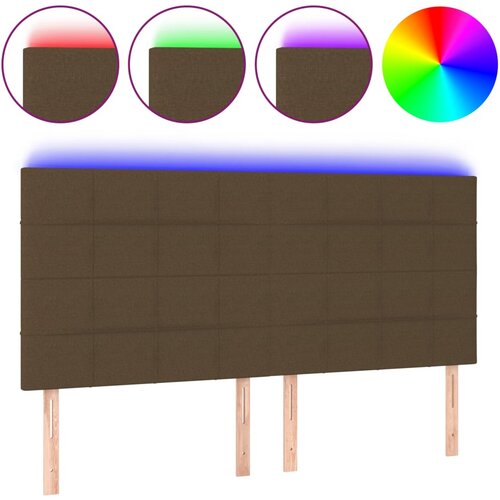 Maison Chic LED posteljno vzglavje - Vzglavna omarica temno zeleno 160x5x118/128 cm blago, (22077416) Cene