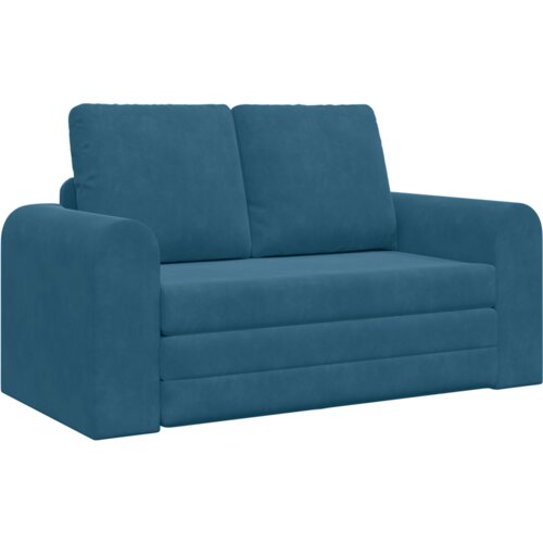 vidaXL Podni Kauč na Krevet 2-u-1 Plavi 148x71x83 cm Velvet Cijene