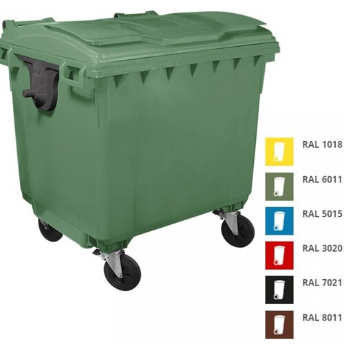 Pg Plastični kontejner 1100l ravan poklopac Cene
