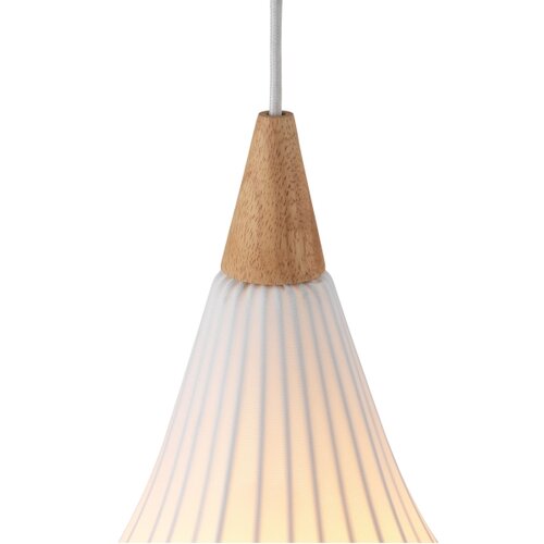 Halo Design 746262 - Visilica na sajli DROPS 1xE27/40W/230V prečnik 30 cm bela/hrast Slike