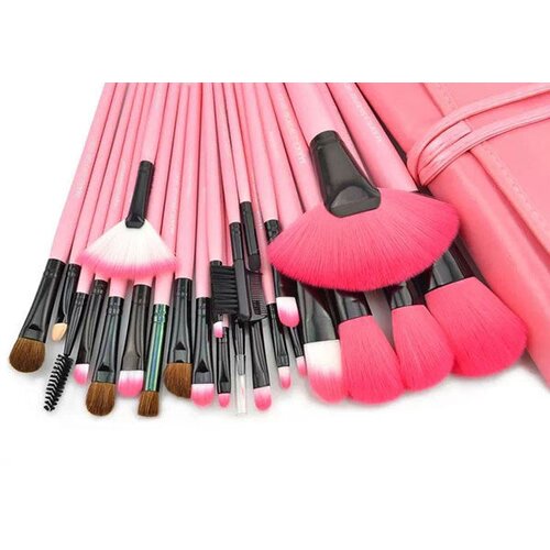  24-delni set kistova za &amp;scaron;minkanje u roze boji Slike