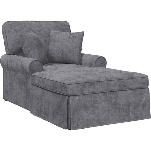 vidaXL Naslonjač z krilom z blazino Temno siva 157 x 91 x 91 cm ARES, (5000285938) Cene