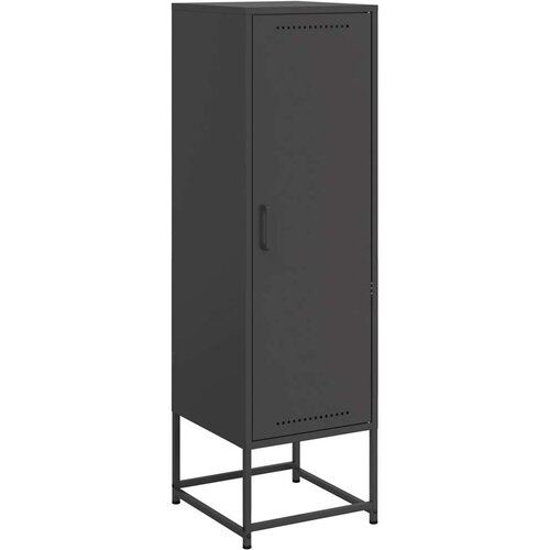  Visoka komoda crna 36x39x123 cm čelična Slike