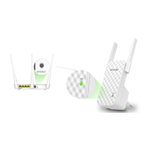 Tenda A9 WiFi ripiter/ruter 300Mbps Repeater Mode Client+AP white (Alt:WNP-RP300-03 ) Cene