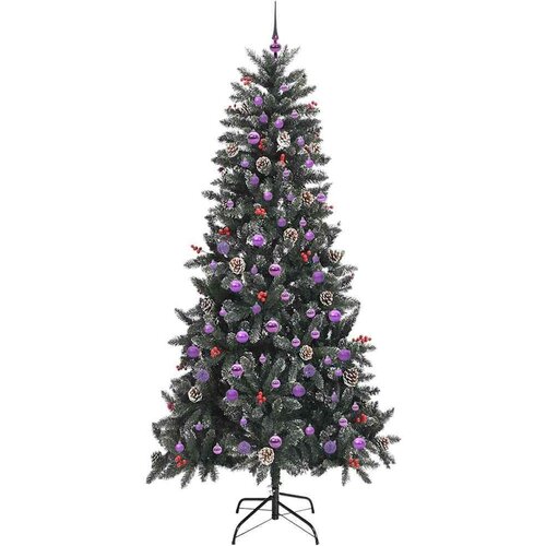 VidaXL Umjetno božićno drvce s stalakom Zelena 129,5 x 129,5 x 240 cm Slike