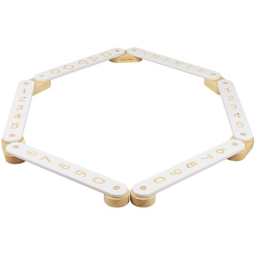 MeowBaby Bijela senzorna staza od borovine 10x408x5 cm Montessori - Cijene