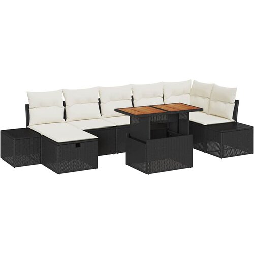  Sjedeća garnitura za vrt 8 kom. poliratan 319 x 154 x 85 cm Slike
