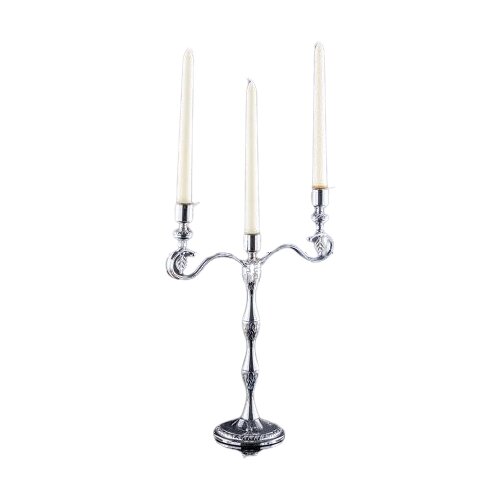 SENA SVIJEĆNJAK VELA ZA 3 SVIJEĆE BOJA SREBRA H:38CM 310-K-3-01 Cijene