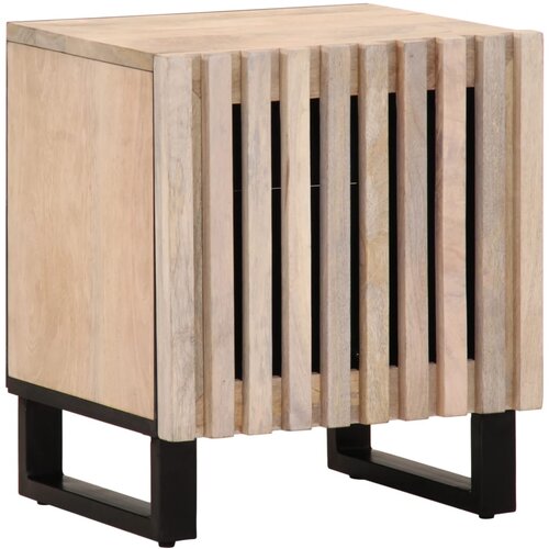 vidaXL Nočna omarica 40x33x46 cm trden beljen mangov les Cene