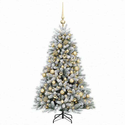  Umjetno božićno drvce s kuglicama 120 cm 150 LED lampica Slike
