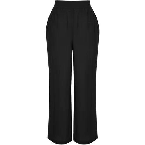 Trendyol Curve Black Wideleg Woven Trousers