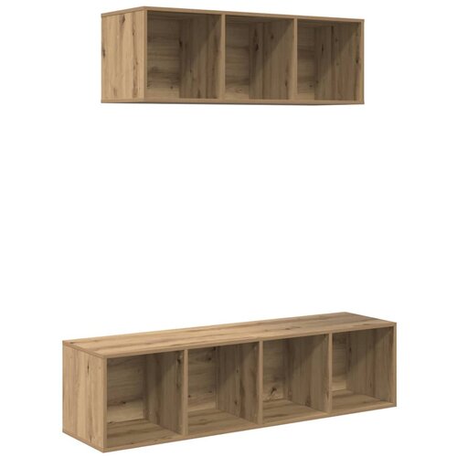 vidaXL Komplet TV omaric 2 pcs Umetni hrast Konstruiran les, (5000132143) Cene