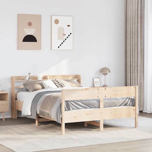 Furnova Posteljni okvir brez vzmetnice 140x190 cm trdna borovina, (21937719) Slike