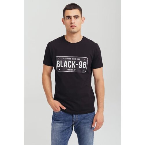 Legendww crna mu&amp;scaron;ka pamučna majica sa retro printom black-96 Slike