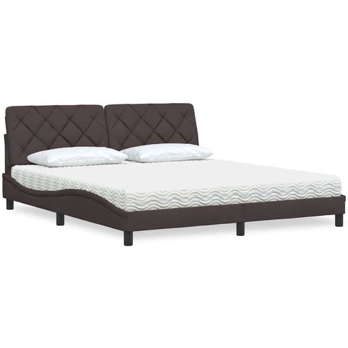  Krevet s madracem tamnosmeđi 180x200 cm tkanina Cijene