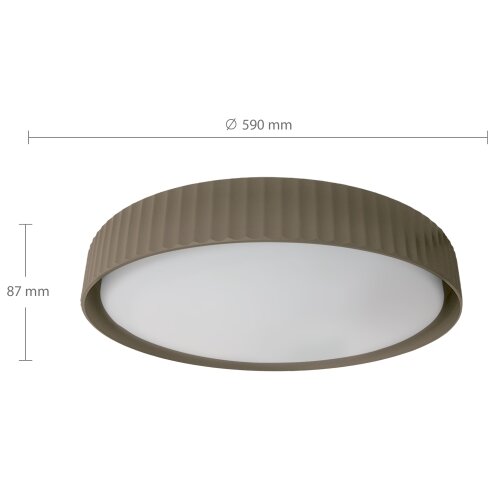  Brilagi - LED prigu&amp;scaron;iva plafonska svetiljka LUCIA LED/60W/230V pr. 59 cm taupe+DO Slike