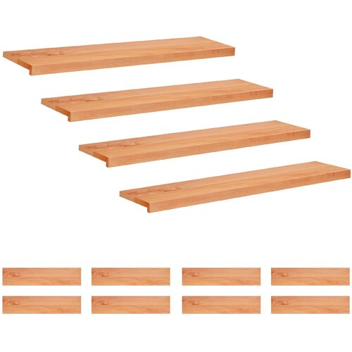 Step treads 12 kom. 120 x 25 x 2 cm Lak Čvrsto drvo bukve Cijene