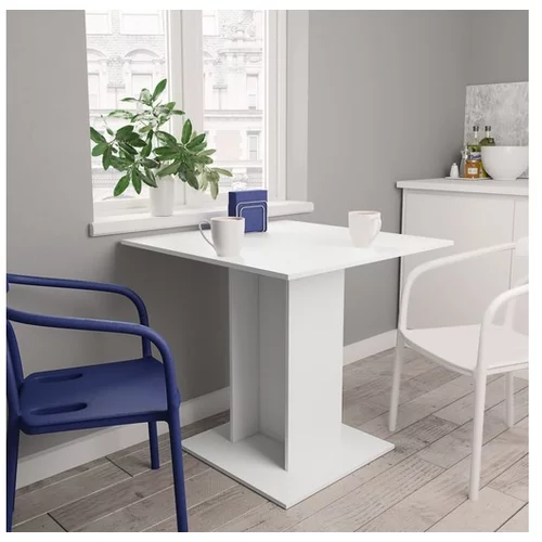  Jedilna miza bela 80x80x75 cm iverna plošča