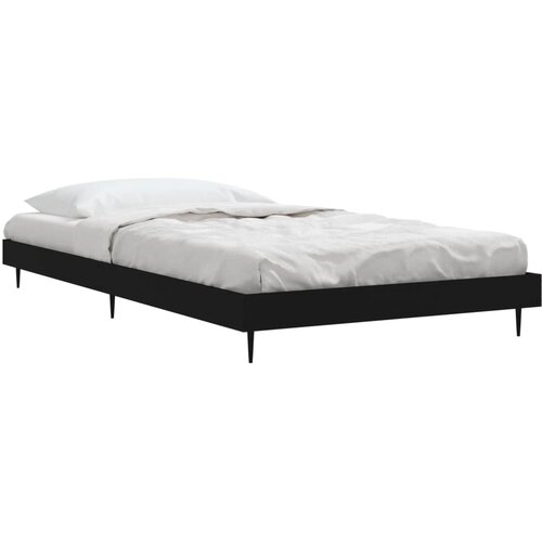  Okvir za krevet crni 90x200 cm konstruirano drvo Slike