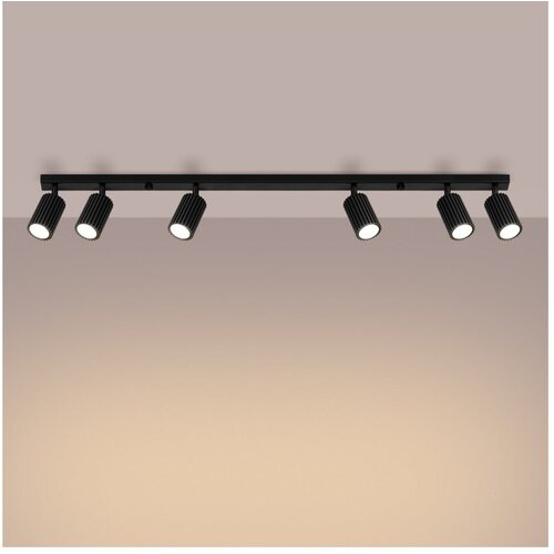 Nice Lamps Črna stropna svetilka 6,5x117 cm Gleam &amp;ndash; Slike