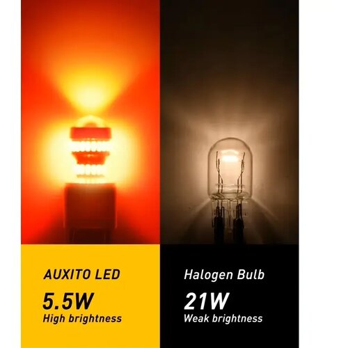 Auxito 7443 7440 LED crvene sijalice 1300lm CANBUS W21W 3157-54H-DD-R2 Slike