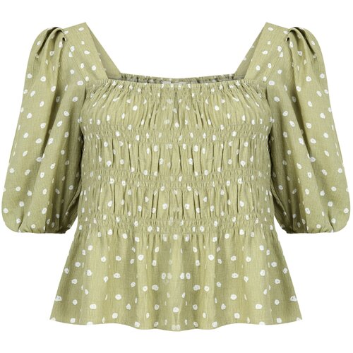 OBJECT Petite Bluza &amp;#039;JUNA&amp;#039; svetlo zelena / bela Slike