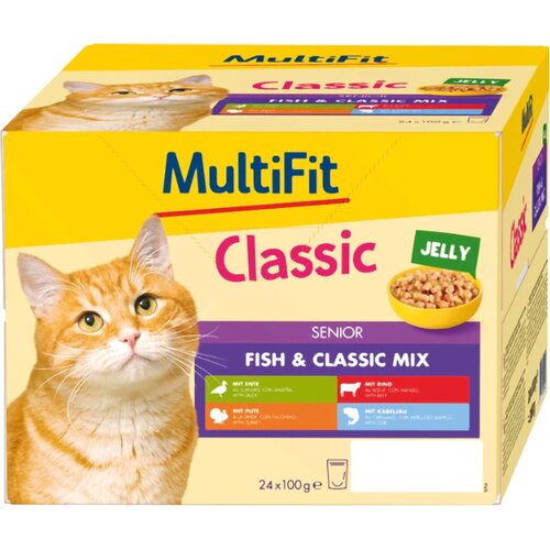 MultiFit Cat Senior Classic riba u želeu Multipack 24x100 g Cijene