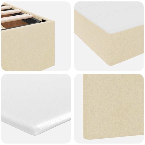  Krevet s od storage s uzglavljem Krema 180 x 200 cm Lažna koža Slike