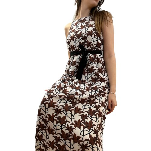 CARACTĒRE ženska haljina sa cvetnim dezenom braon-bela Slike