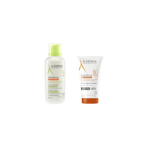 A-derma PROMO Exomega control emolijentna krema + GRATIS Exomega Control krema SPF50+ Slike