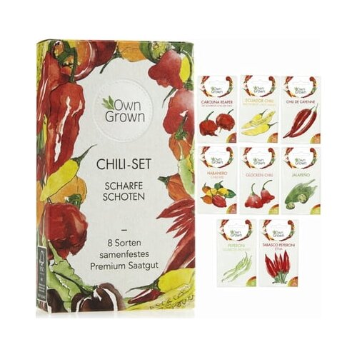 Own Grown Chili Seeds set 8 semen Slike