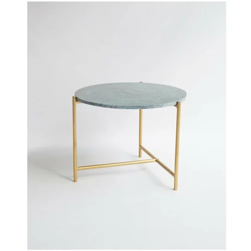 Velvet Atelier Zelena/zlata marmorna okrogla mizica ø 50 cm Morgans – Really Nice Things